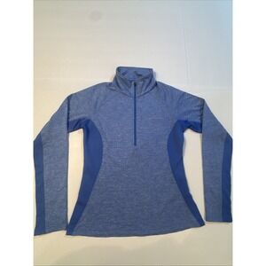 Columbia Sweater Womens Medium Blue Zip Pullover Outdoors Running Ladies Small